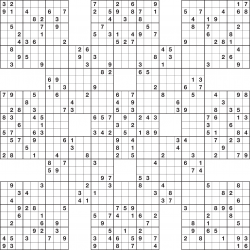 Samurai Sudoku 13-grid